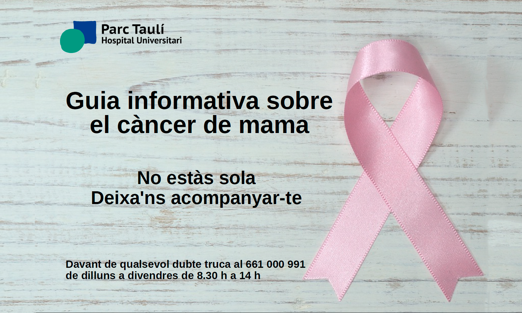 Enllaç a Guia informativa sobre el càncer de mama